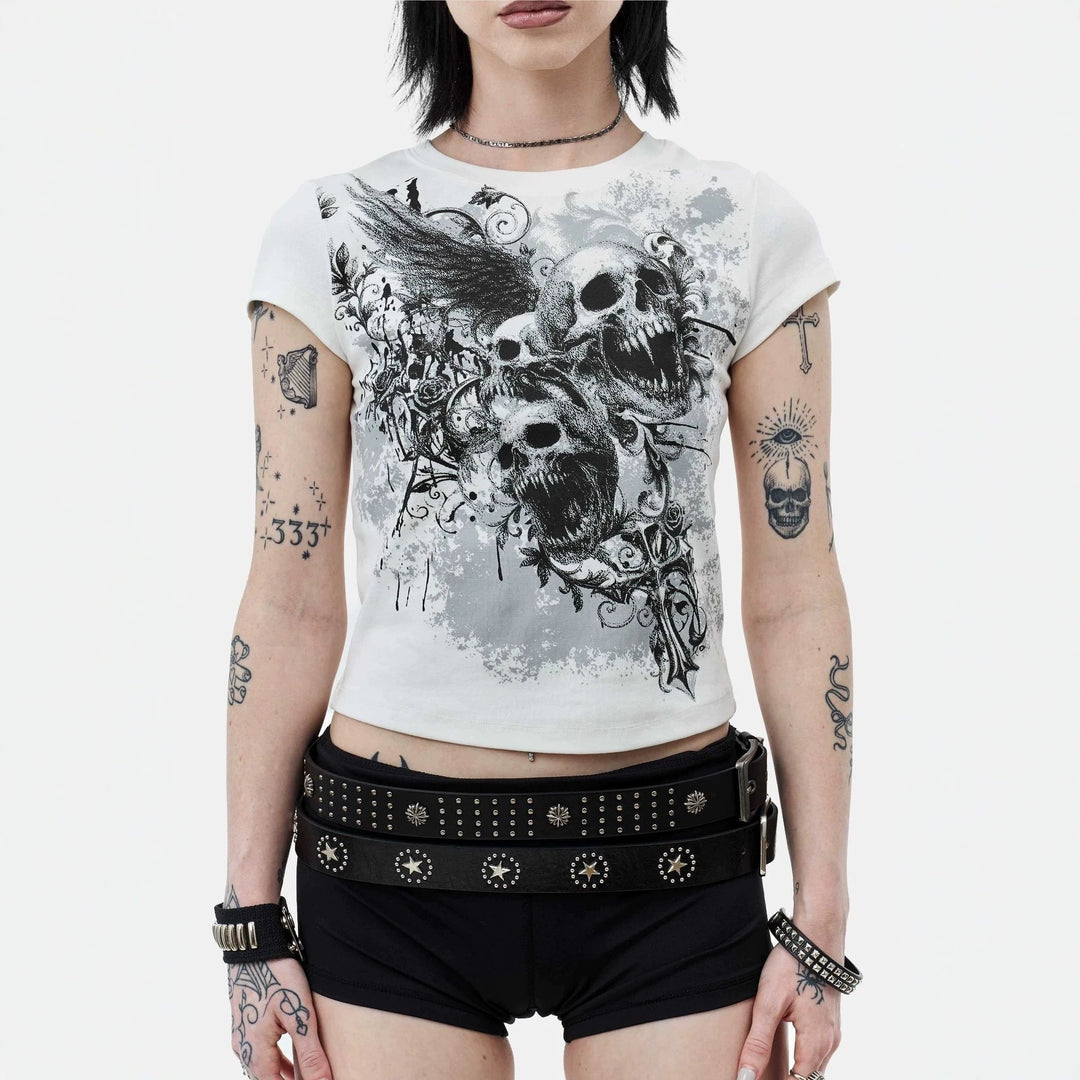 Damen Grafisches T-Shirt mit auffälligem Design Echo Archiv
