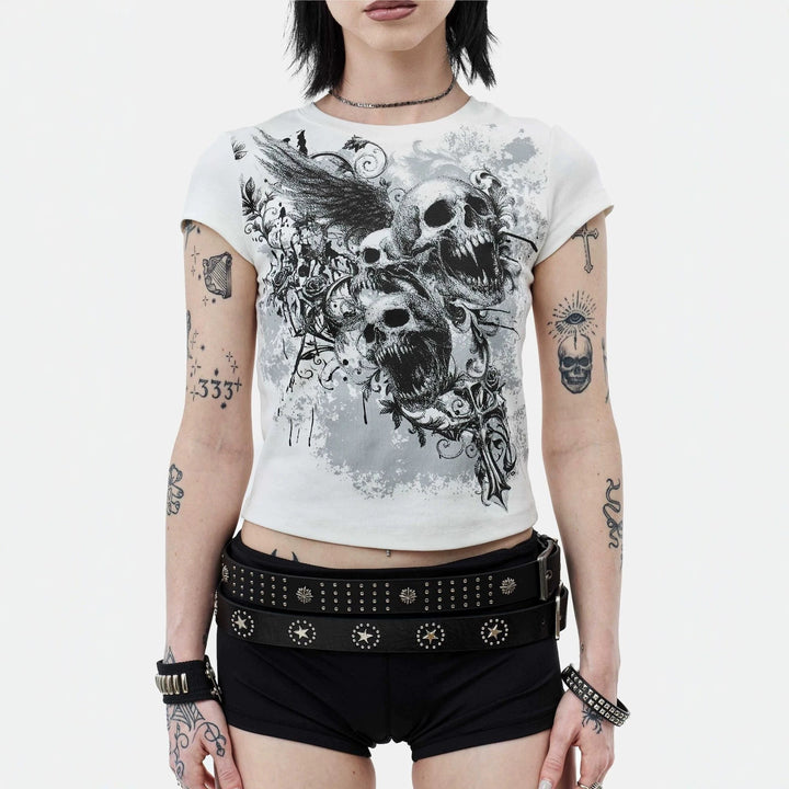 Damen Grafisches T-Shirt mit auffälligem Design Echo Archiv