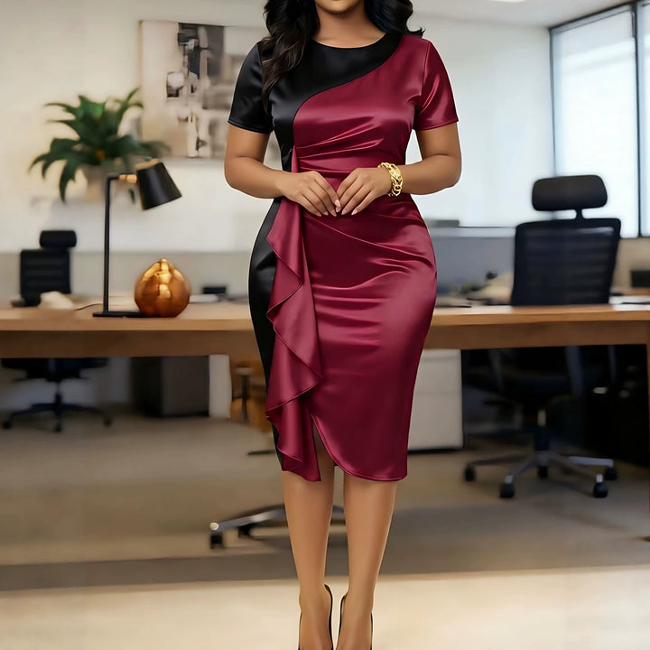 Damen Glamouröses Wickelkleid mit asymmetrischer Drapierung Echo Archiv