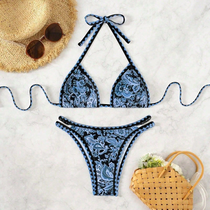 Damen Triangel-Bikini mit feinem Dekor Echo Archiv
