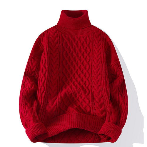 Damen Grobstrickpullover mit Rollkragen Echoarchiv