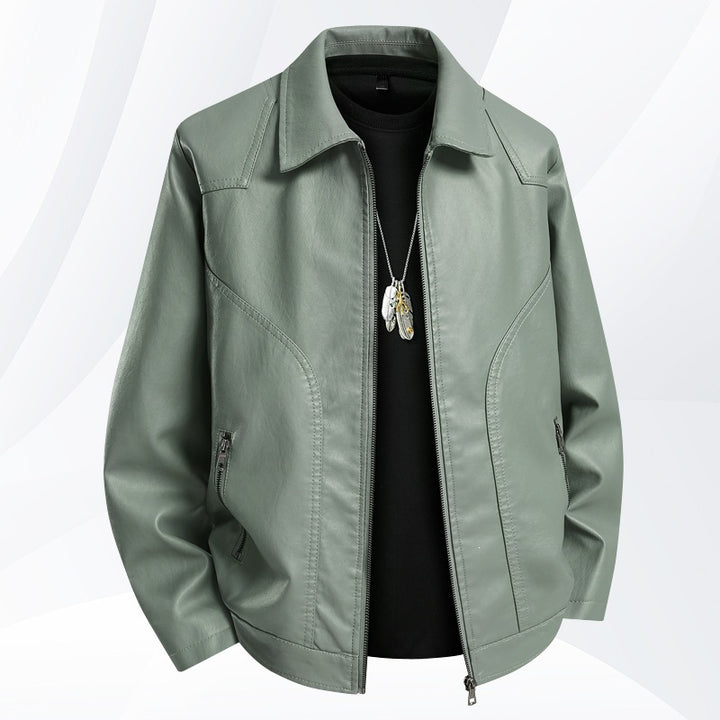 Herren Modische und elegante Lederjacke Echo Archiv