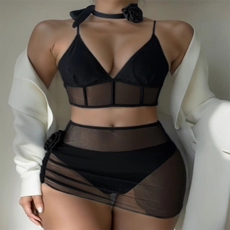 Damen verführerisches Lingerie-Set mit transparenten Details Echo Archiv