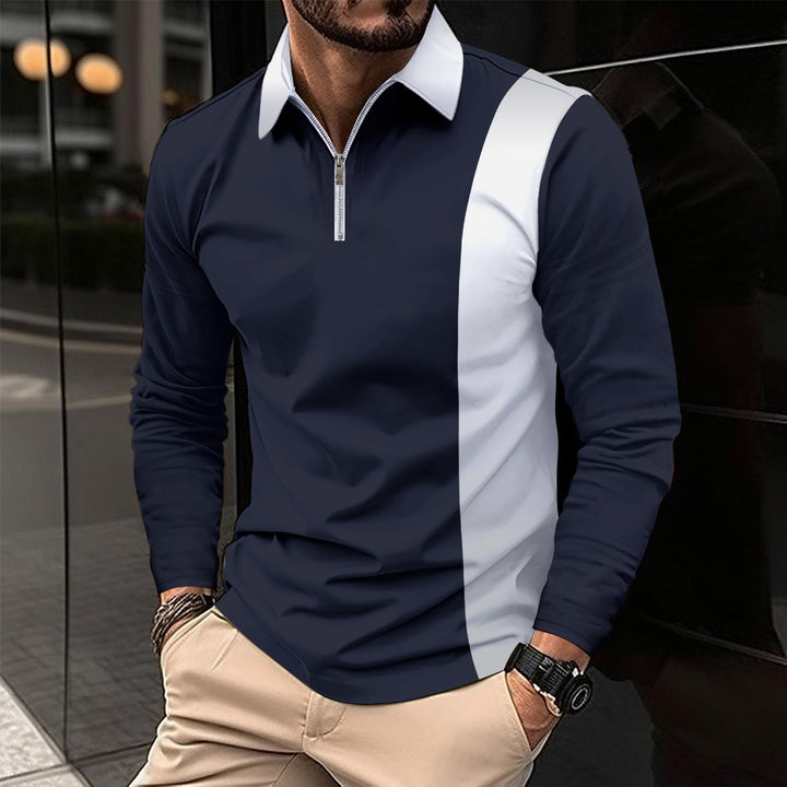 Herren Sportliches Poloshirt mit Reißverschluss Echoarchiv