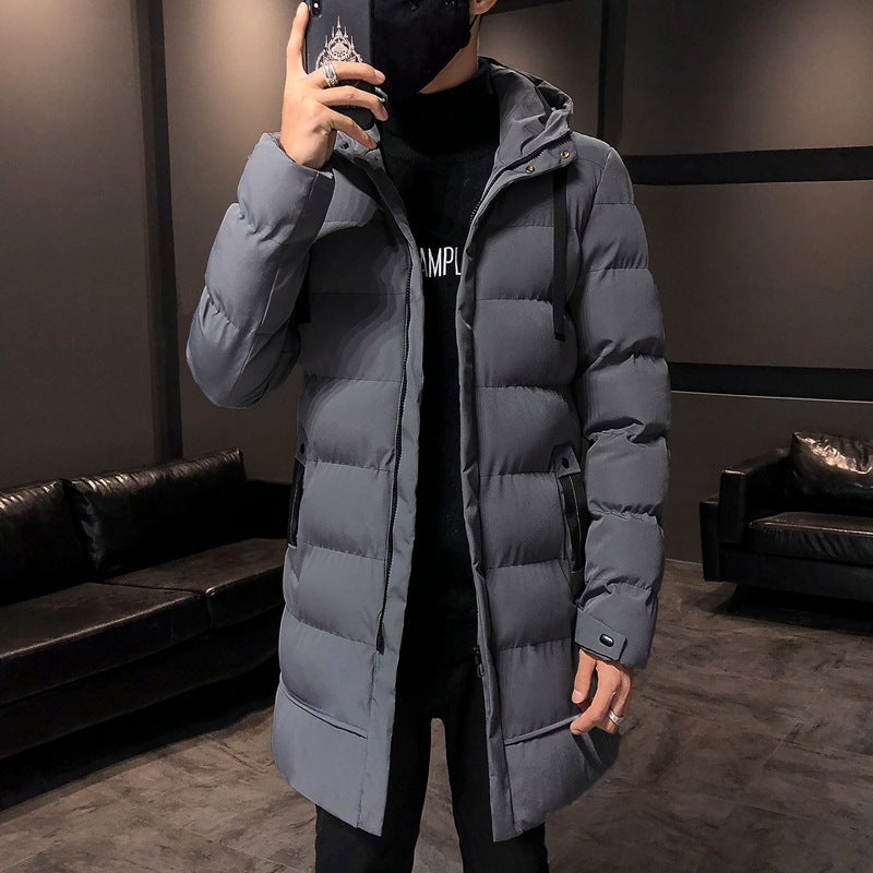 Herren lange Isolierte Pufferjacke mit Kapuze Echoarchiv