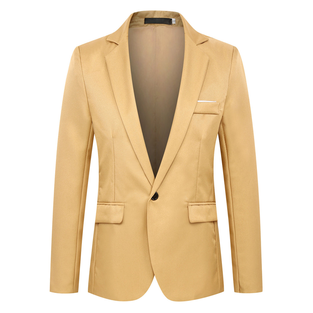 Herren nan tailliertes Satin-Sakko mit schmaler Silhouette, Notch-Revers und dekorativer Brustpaspel Echo Archiv