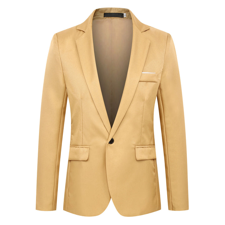 Herren nan tailliertes Satin-Sakko mit schmaler Silhouette, Notch-Revers und dekorativer Brustpaspel Echo Archiv