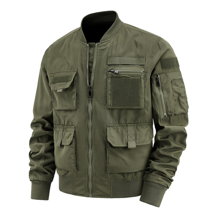 Men's tactical multi-pocket flight bomber jacket – Brevano