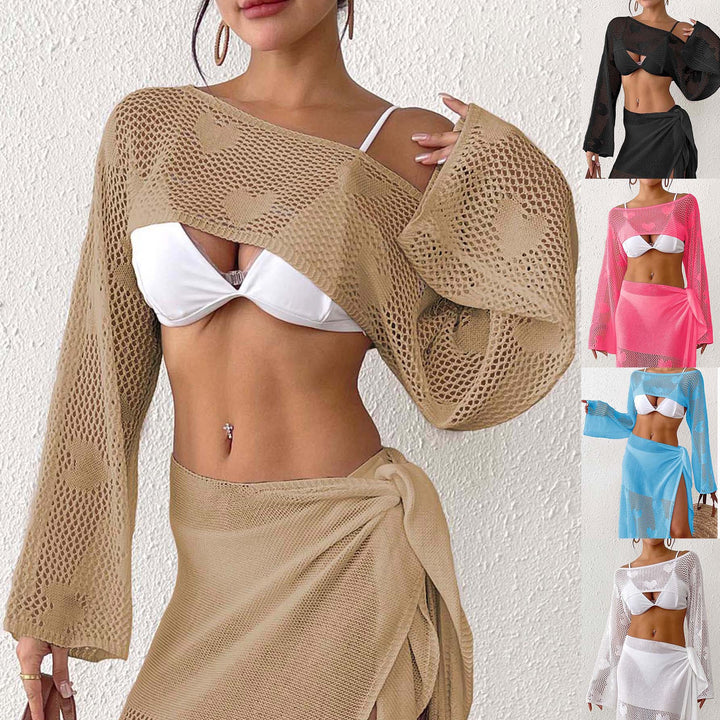 Damen Offene Netz-Strandjacke Echo Archiv
