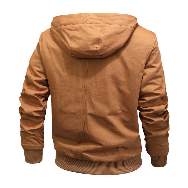Herren Kapuzenjacke mit Sherpa-Futter und Canvas-Außenmaterial Echoarchiv