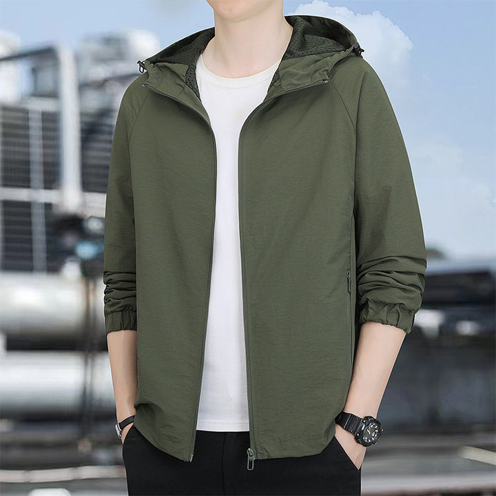 Herren Modische Übergangsjacke mit Kapuze Echo Archiv