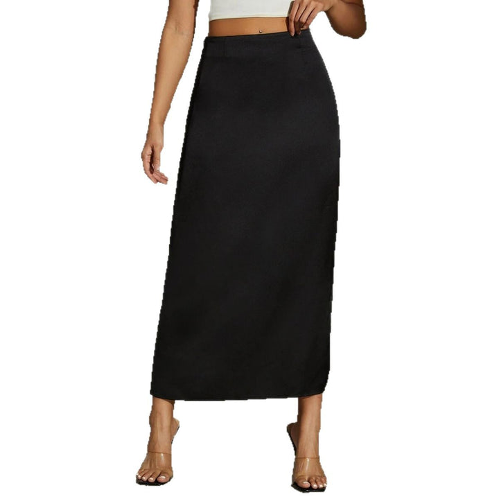 Damen Maxirock mit hohem Schlitz und seidigem Finish Echo Archiv