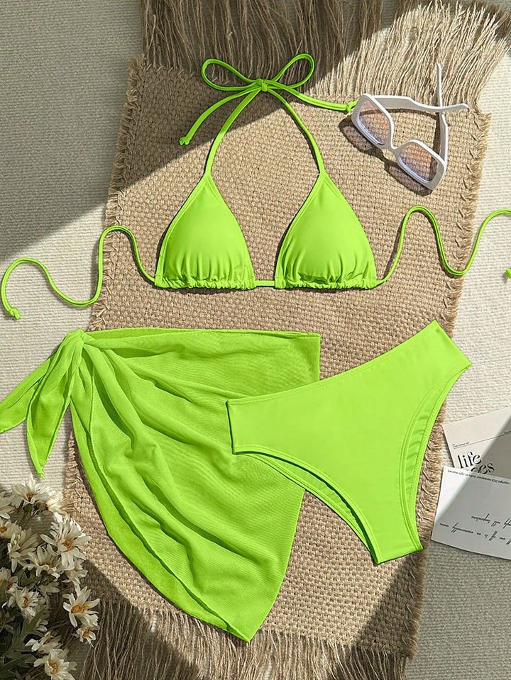Damen Triangel-Bikini mit Wickeltuch und verstellbaren Trägern Echo Archiv