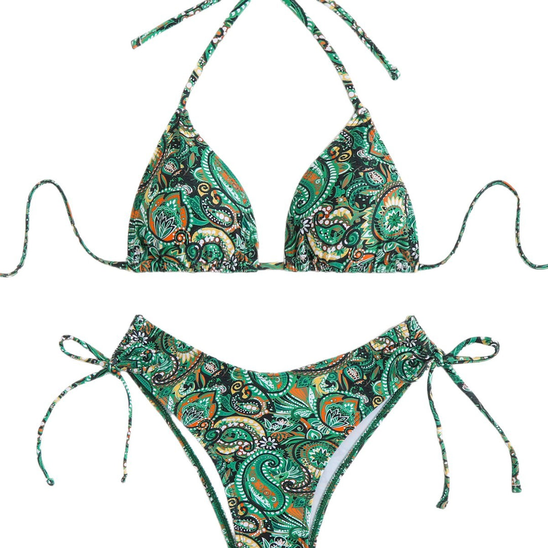 Damen Triangel-Bikini-Set mit verspieltem Paisley-Muster Echo Archiv