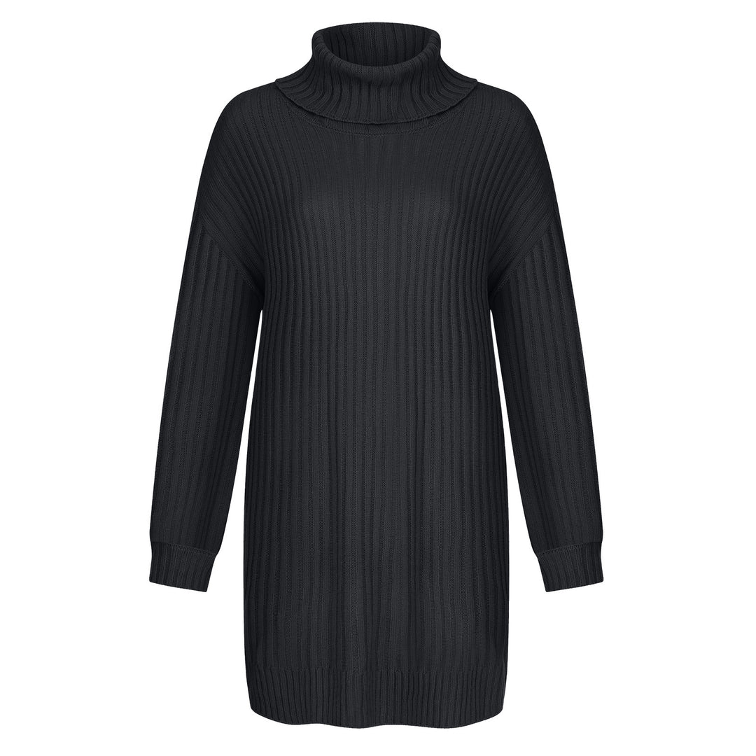 Damen Gerippter Rollkragen-Tunika mit kastigem Oversize-Schnitt Echo Archiv