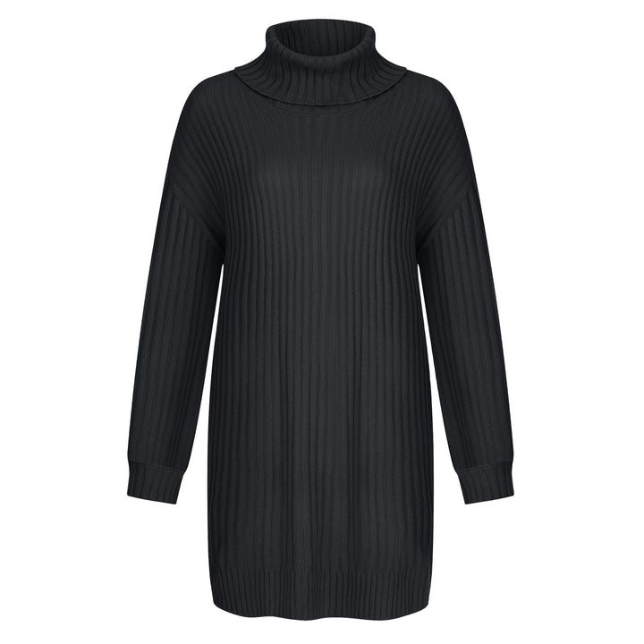 Damen Gerippter Rollkragen-Tunika mit kastigem Oversize-Schnitt Echo Archiv