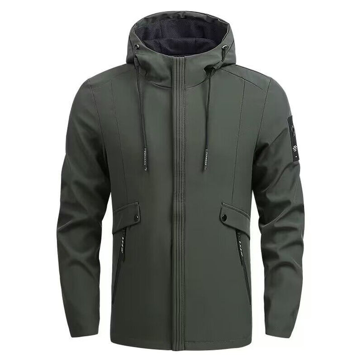Herren Wasserdichte Softshelljacke mit Kapuze, winddicht und atmungsaktiv Echoarchiv