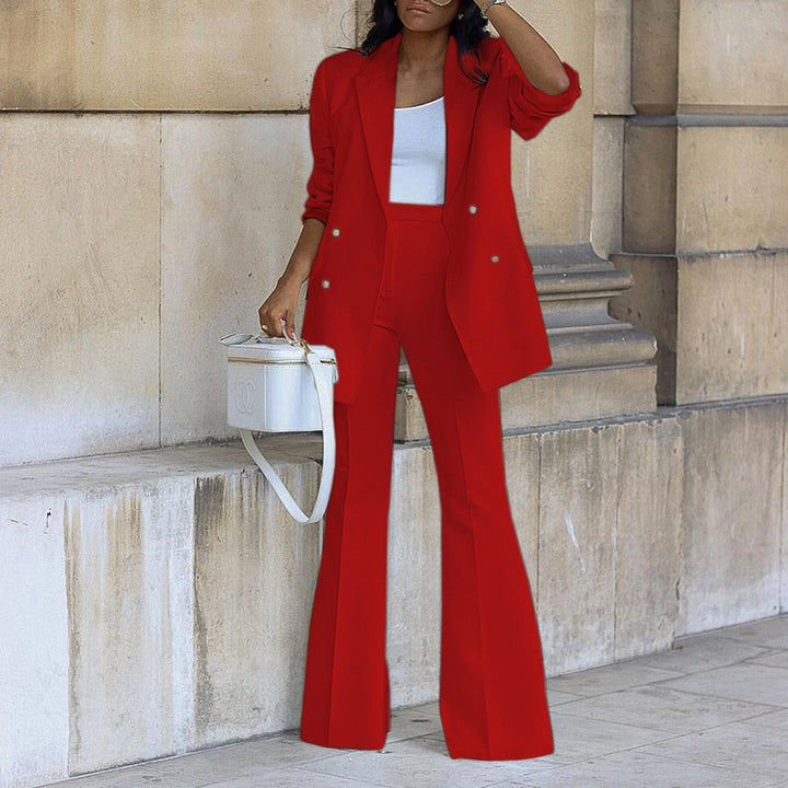 Damen Zweiteiliges Tailoring-Set mit Oversized-Blazer und High‑Waist-Schlaghose – Valéne