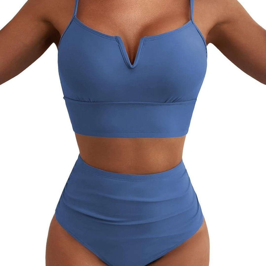 Damen Hochtailliertes Bikini-Set mit modernem V-Ausschnitt und angenehmer Passform Echo Archiv