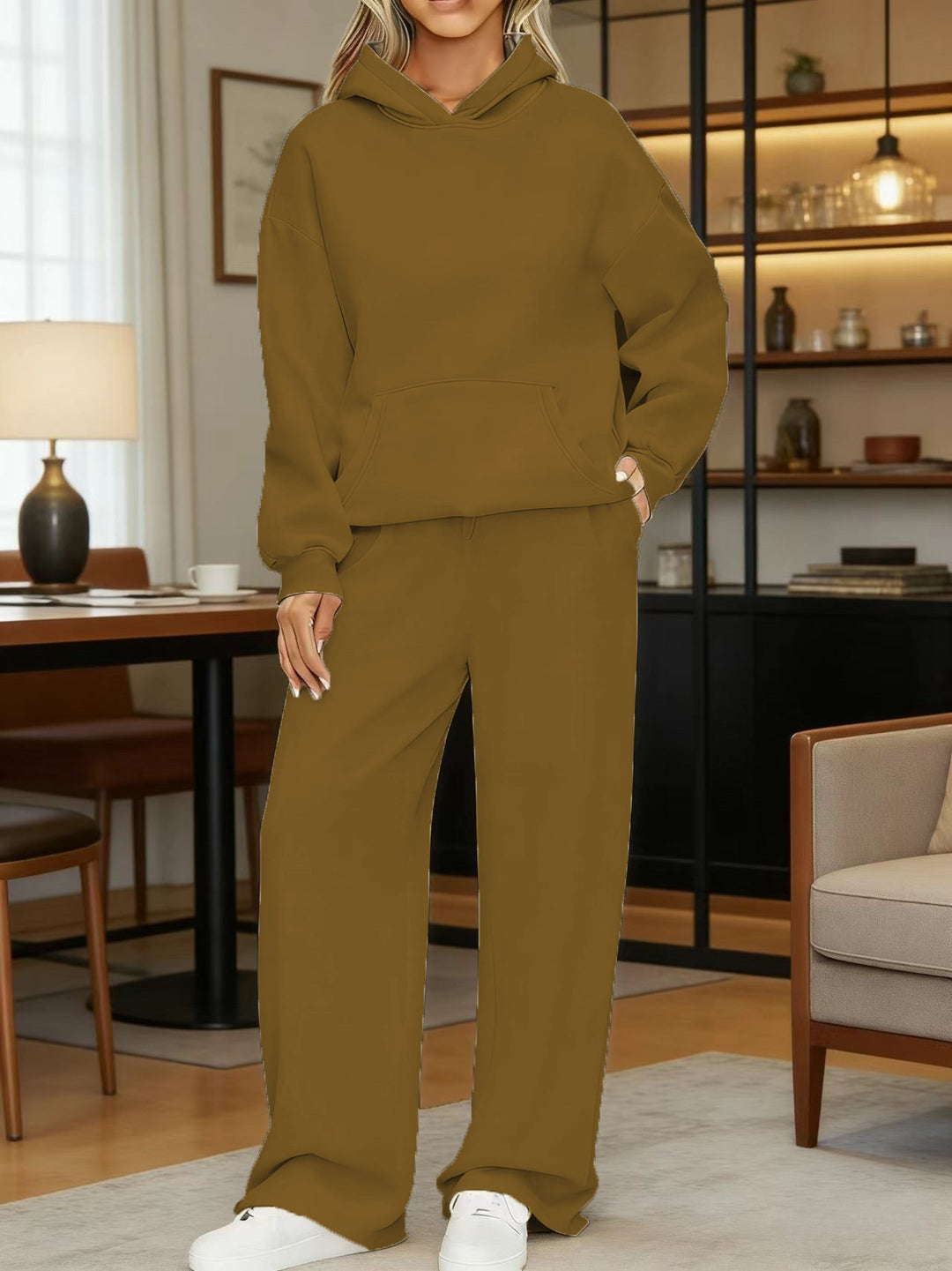 Damen nan kuscheliges Oversize Hoodie und weite Jogginghose Set Echo Archiv