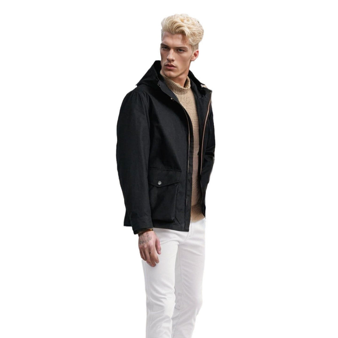 Herren funktionale Übergangsjacke mit verstellbarem Kapuzenkragen Echoarchiv