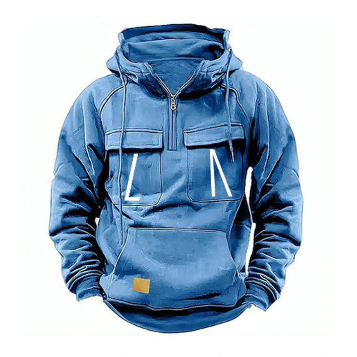 Herren Freizeit Kapuzenpullover mit Taschen und modernem Schnitt Echoarchiv