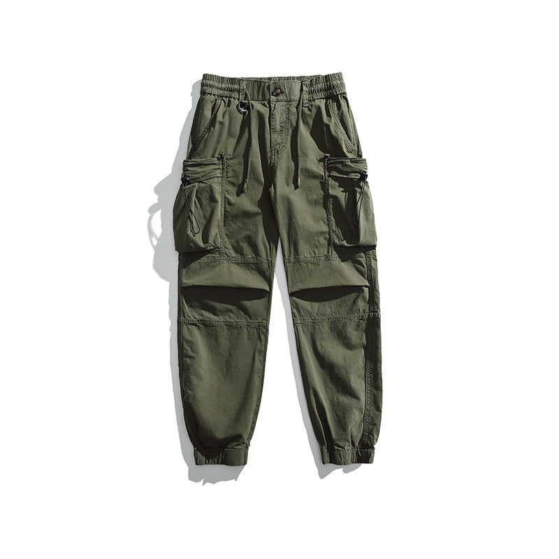 Herren Militärisch inspirierte Cargohose mit elastischem Tunnelzugbund, Klapp- und Reißverschlusstaschen Echo Archiv