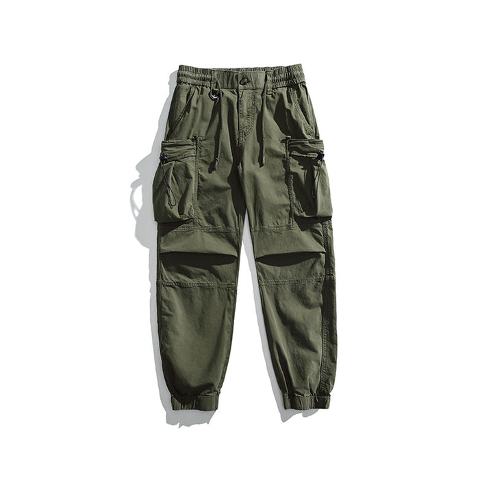 Herren Militärisch inspirierte Cargohose mit elastischem Tunnelzugbund, Klapp- und Reißverschlusstaschen Echo Archiv
