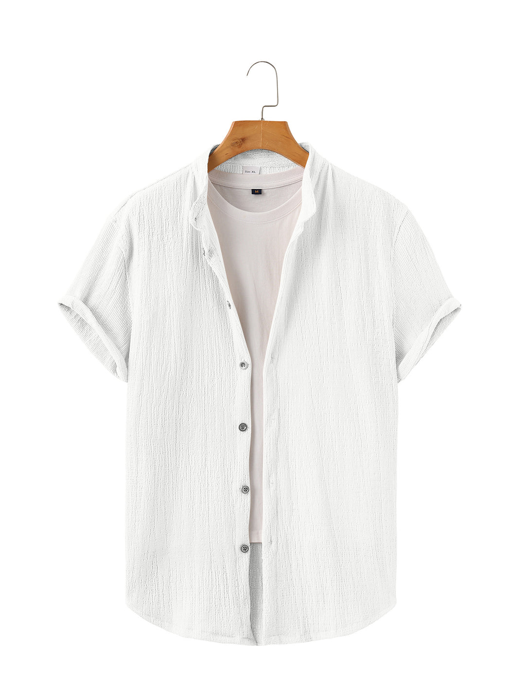 Herren nan leichtes Knitterstruktur-Überhemd mit umgeschlagenen Ärmeln entspannter Overshirt-Silhouette Echo Archiv