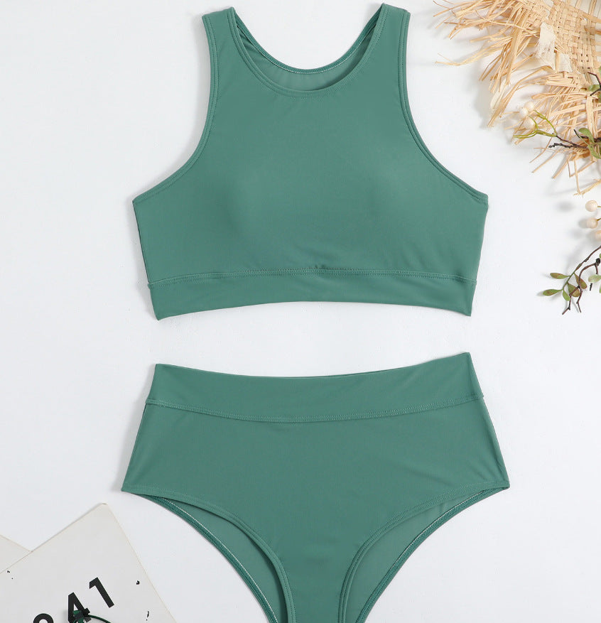 Damen Sport-Bikini-Set mit hohem Bund und Racerback Echo Archiv