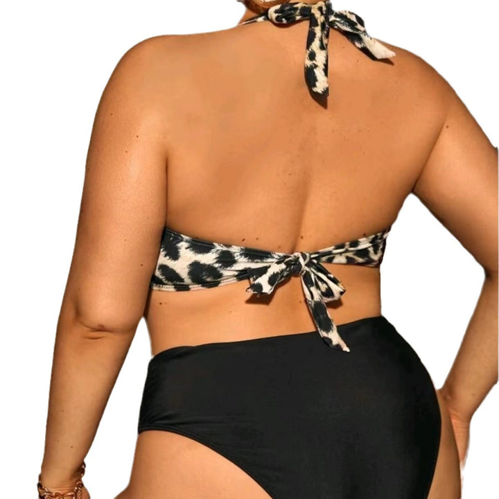 Damen Triangel-Bikini mit Wickeloptik und animalischem Muster Echo Archiv