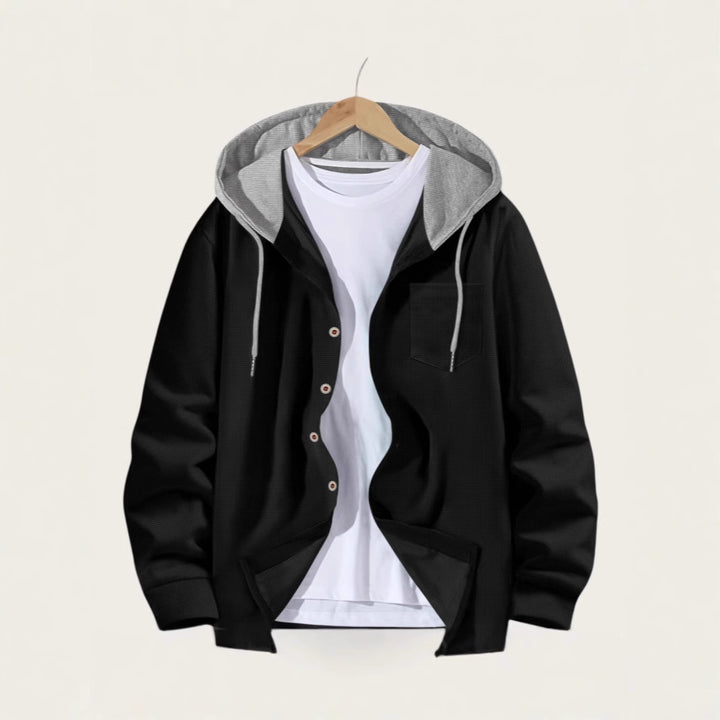 Herren lässige Kapuzenjacke mit kombiniertem Shirt Echoarchiv