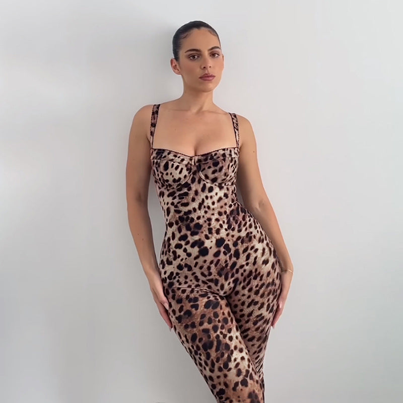 Damen Jumpsuit mit raffiniertem Schlangenhaut-Design und figurbetontem Schnitt Echo Archiv
