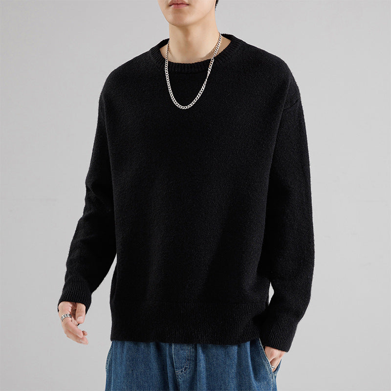 Herren Oversize Rundhalspullover aus weichem Feinstrick Echo Archiv