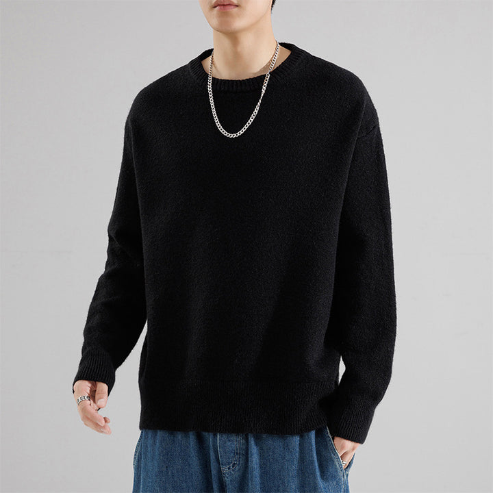 Herren Oversize Rundhalspullover aus weichem Feinstrick Echo Archiv