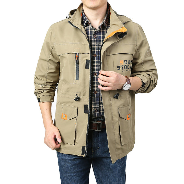 Herren Multifunktionale Wetterjacke mit praktischen Taschen Echo Archiv