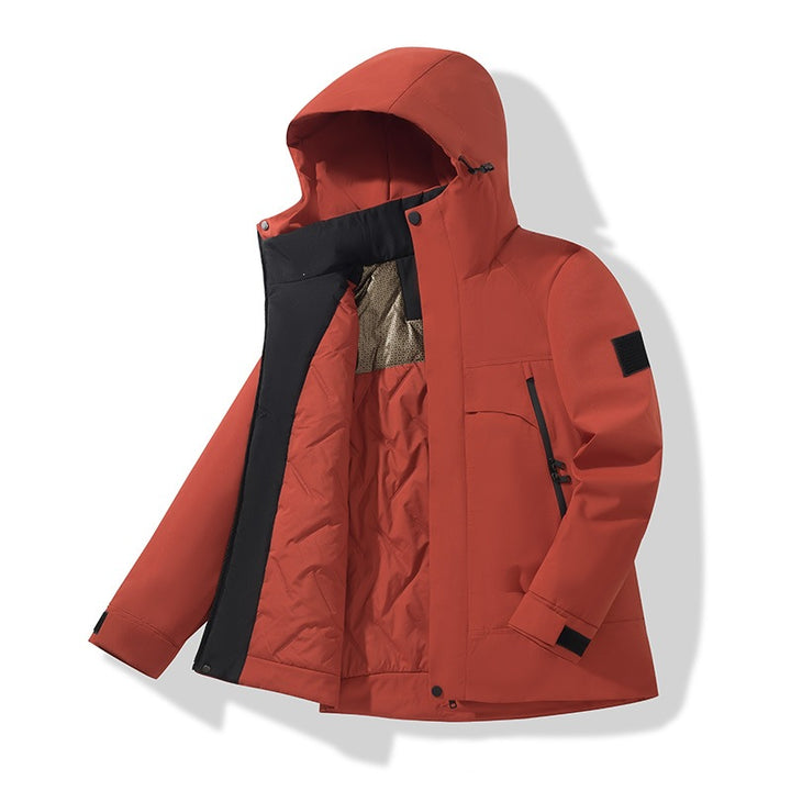 Unisex Isolierte Softshell-Parka mit abnehmbarer Kapuze und Thermofutter Echoarchiv