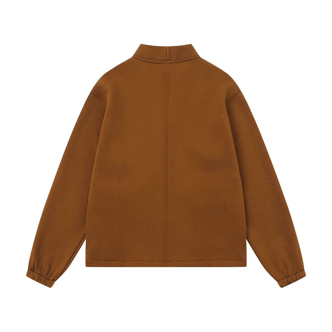 Unisex Oversize Sweatjacke mit Schalkragen und aufgesetzten Taschen Echoarchiv