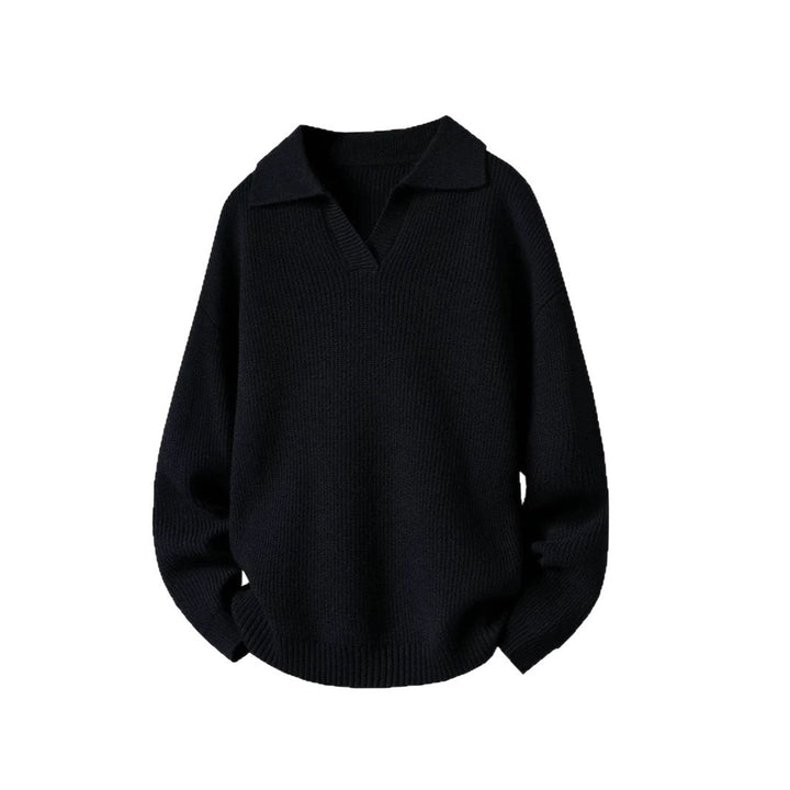 Damen Oversized Pullover mit Kragen Echoarchiv