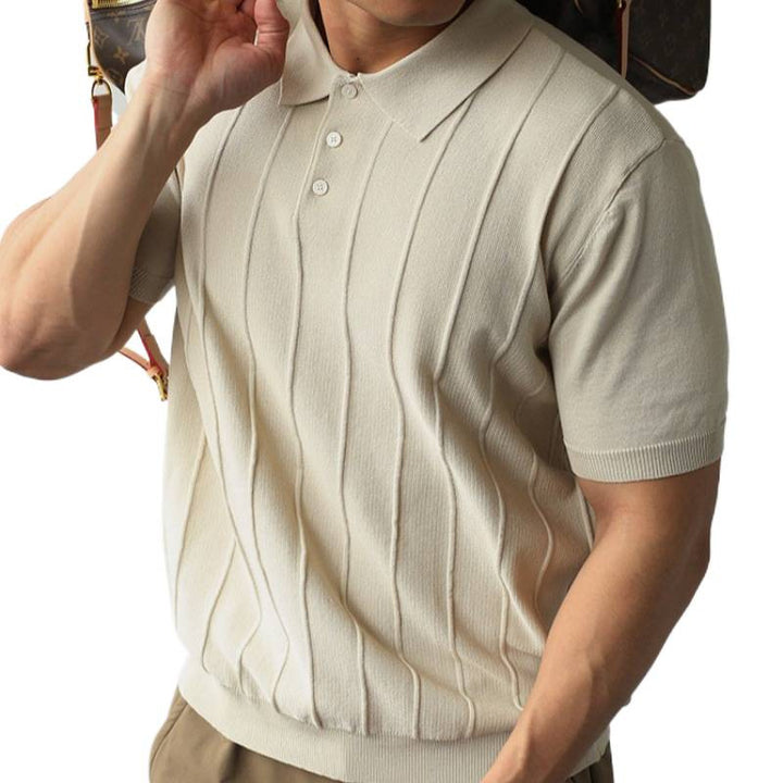 Herren Kurzarm Poloshirt mit Struktur Echo Archiv