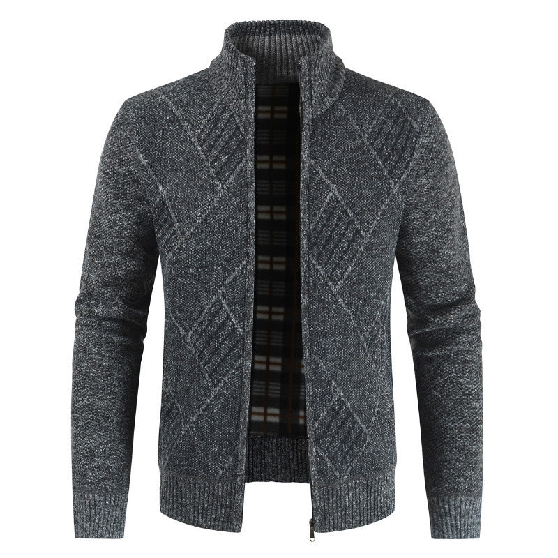 Herren Stilvolle Strickjacke mit grafischem Muster Echoarchiv