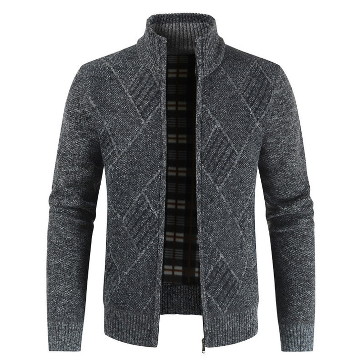 Herren Stilvolle Strickjacke mit grafischem Muster Echoarchiv