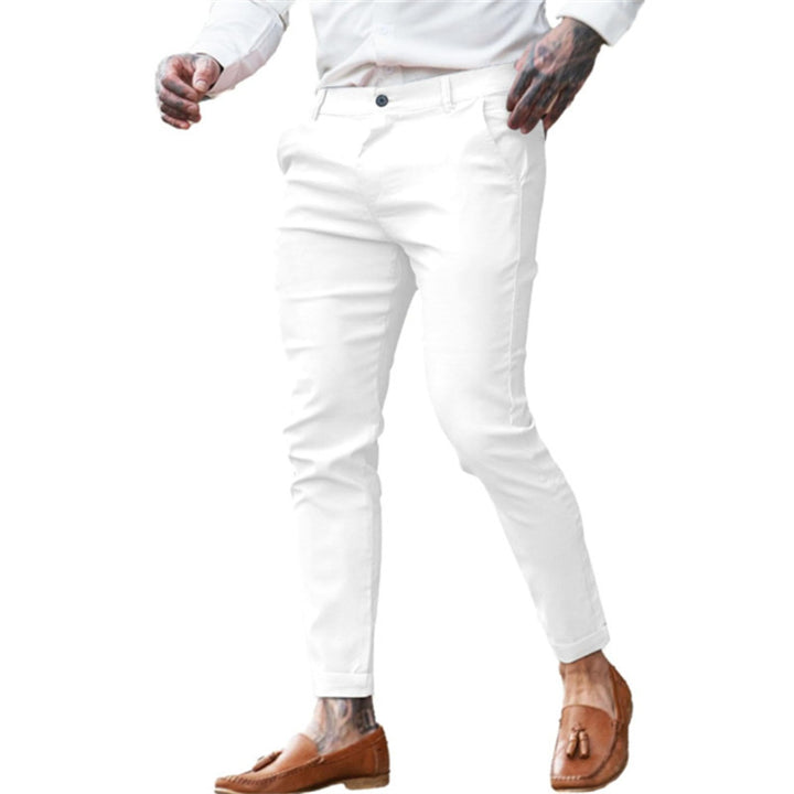 Herren elegante Slim-Fit Businesshose mit elastischem Bund und praktischen Taschen Echoarchiv