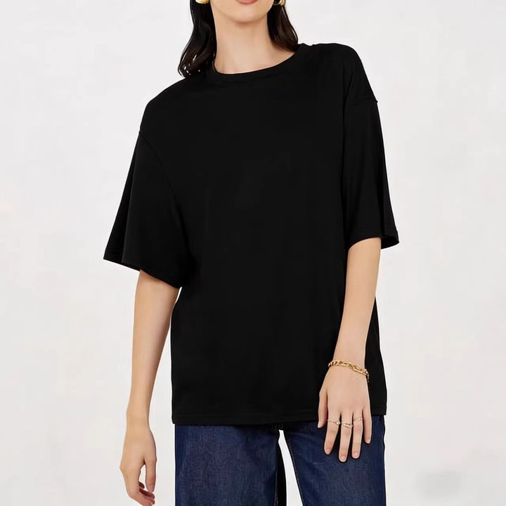 Damen Übergröße Shirt mit lässigem Schnitt und kurzarm Echo Archiv