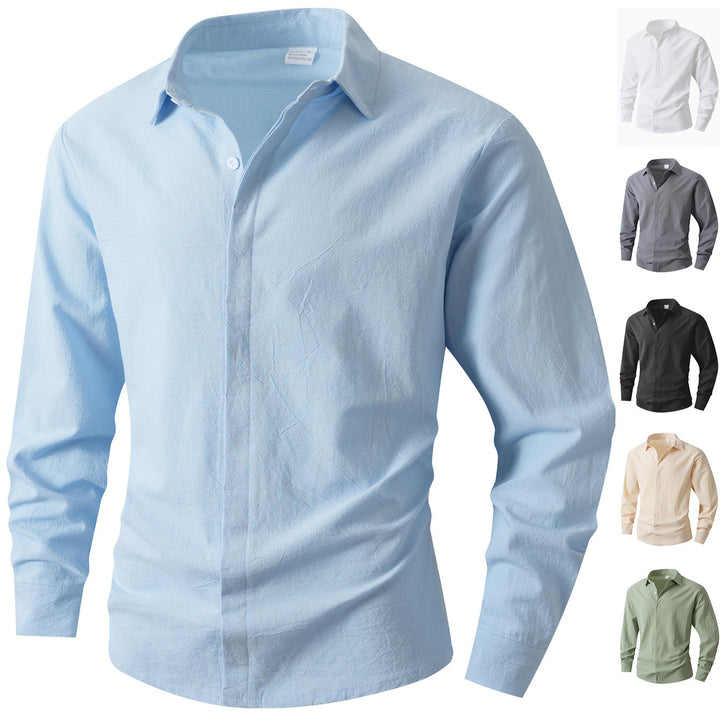 Herren Elegantes Casual-Hemd mit Slim-Fit Schnitt Echoarchiv