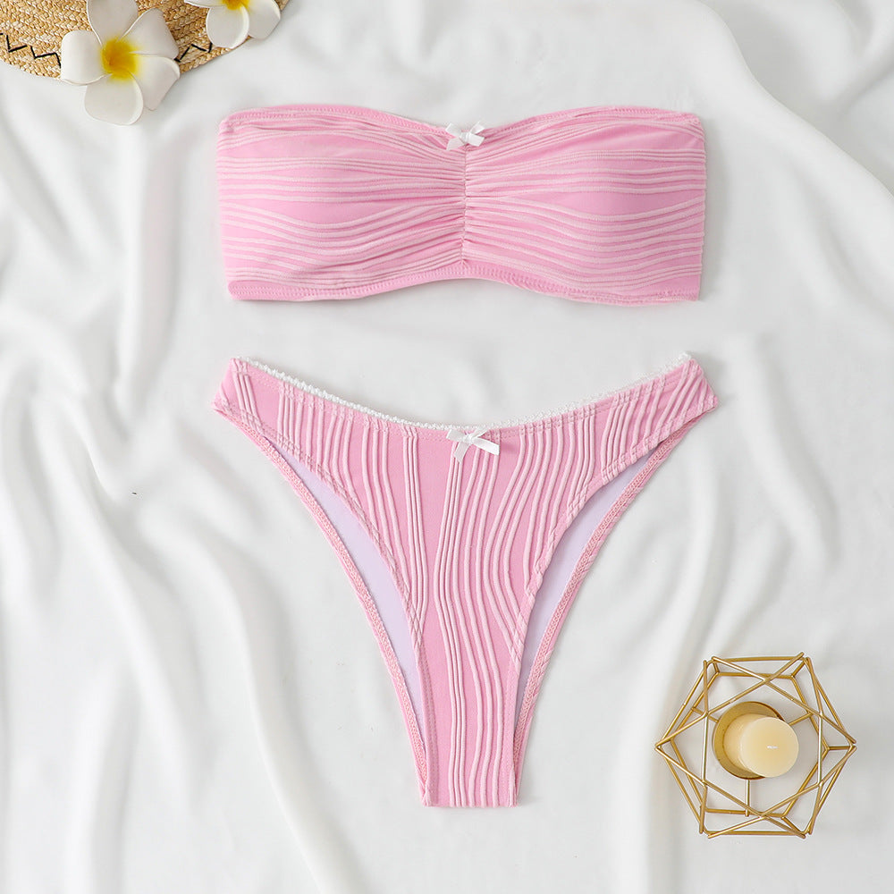 Damen Bandeau Bikini mit dekorativen Rüschen Echo Archiv