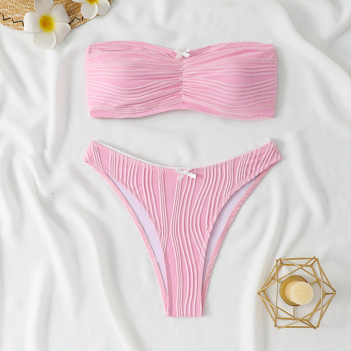 Damen Bandeau Bikini mit dekorativen Rüschen Echo Archiv