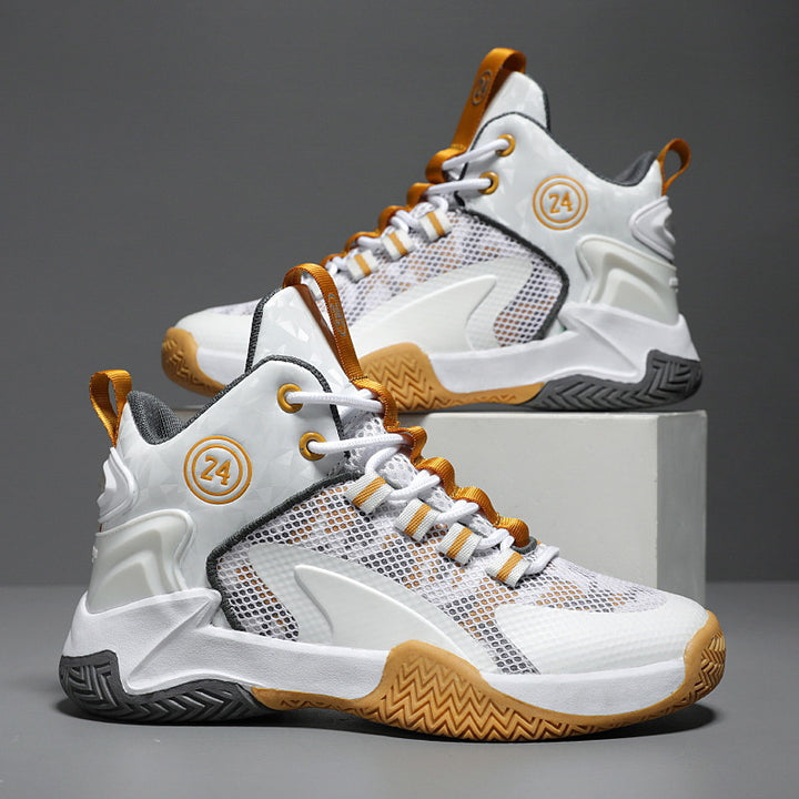 Herren Basketball-High-Top Sneaker mit geometrischem Struktur-Obermaterial und griffiger Herringbone-Sohle Echoarchiv