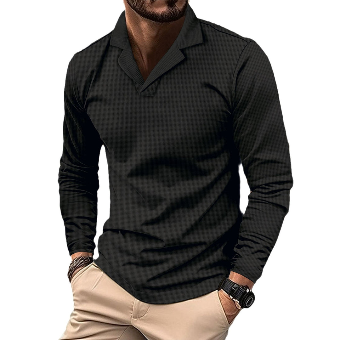 Herren modisches Langarmshirt mit strukturiertem Design Echoarchiv