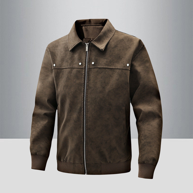 Herren gesteppte Freizeitjacke aus weichem Kunstleder Echoarchiv